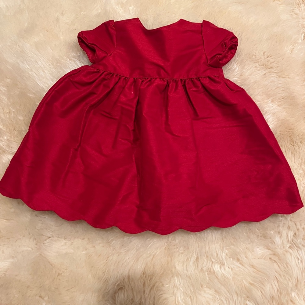 Boutique Luli & Me 12 months red dress with plaid bow